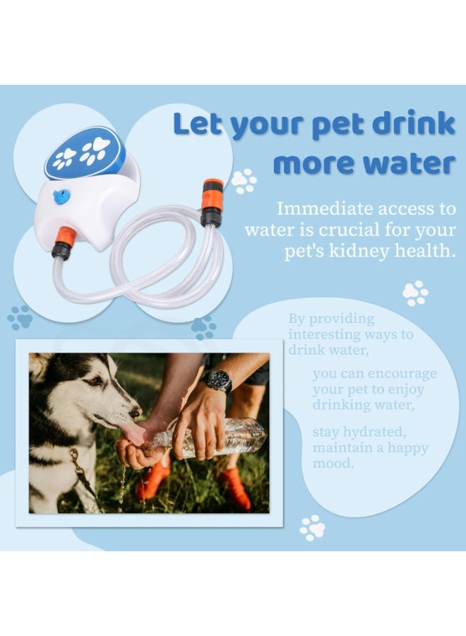 سيوسي Step-On Outdoor Pet Water Fountain, Automatic Dog Water Dispenser System with Fresh Flow Technology, Durable Pedal-Activated Drinking Toy for Large/Small Dogs, Weather-Resistant (Easy Clean) - Image 4